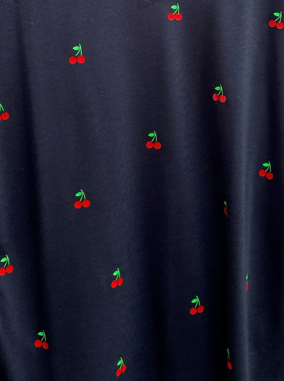 Style Reform Black Tee w/ Red Cherries