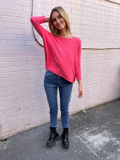 Stark X Soft Solid Wide Body Sweater - Rosey
