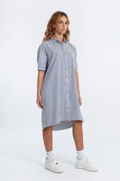 Molly Bracken Striped Dress - Navy/White