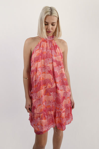 Molly Bracken High Neck Pink Savannah Dress