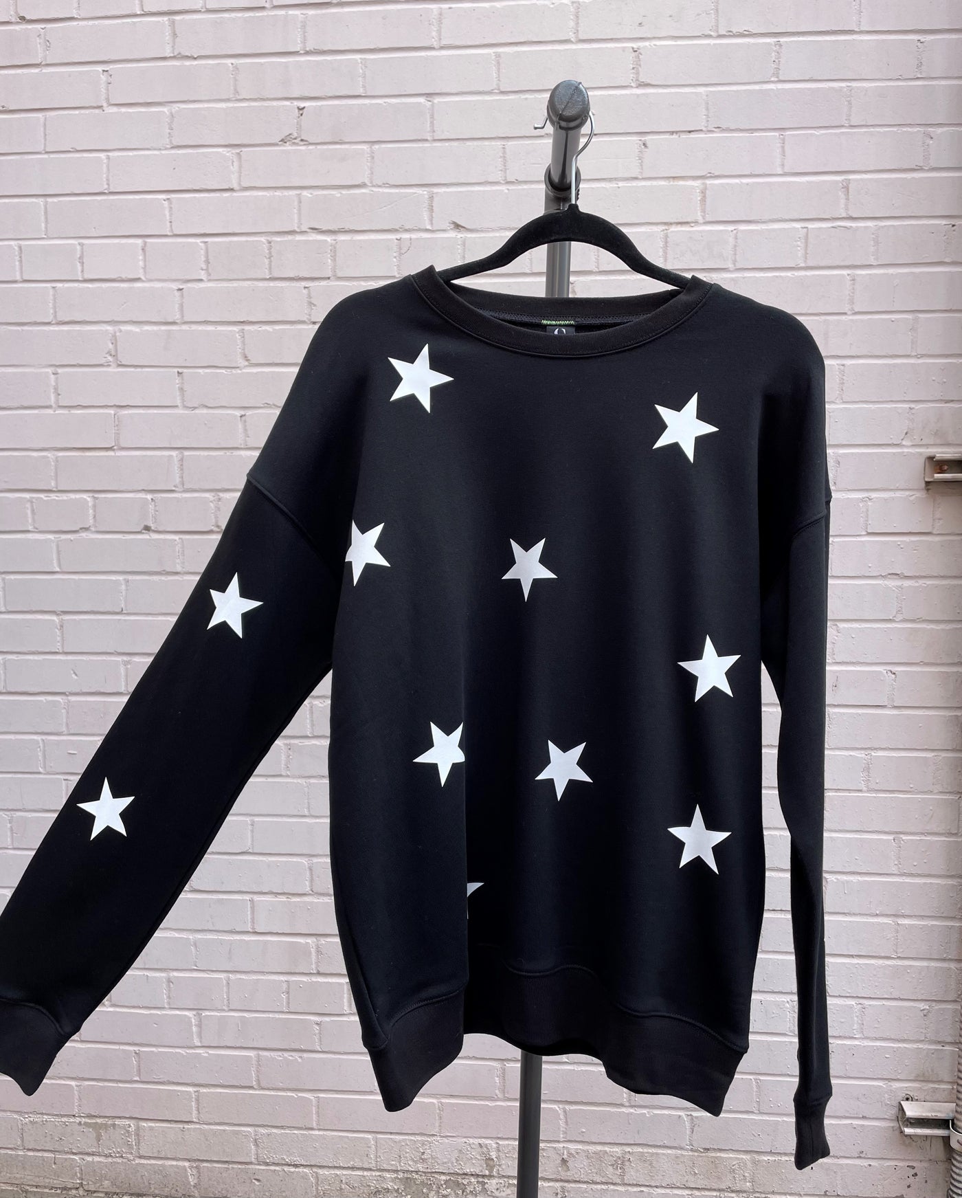 Style Reform Black Sweatshirt w/ White Stars