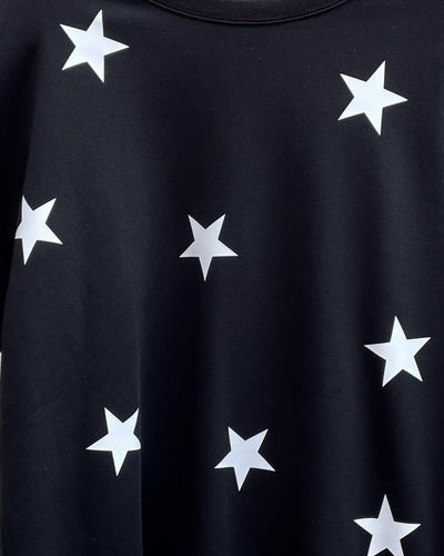 Style Reform Black Sweatshirt w/ White Stars