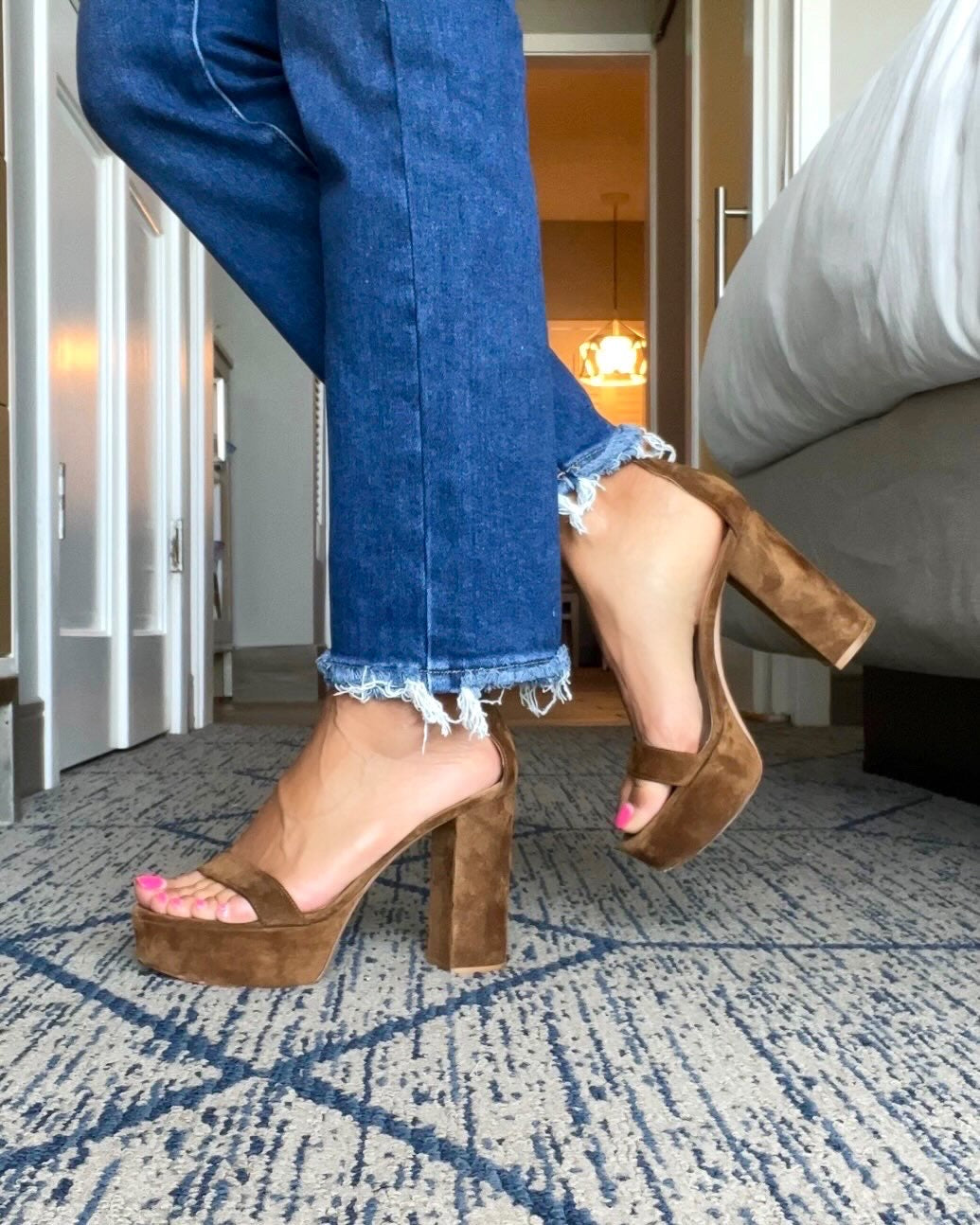 JBD Dark Wash Straight Leg w/ Fray Hem