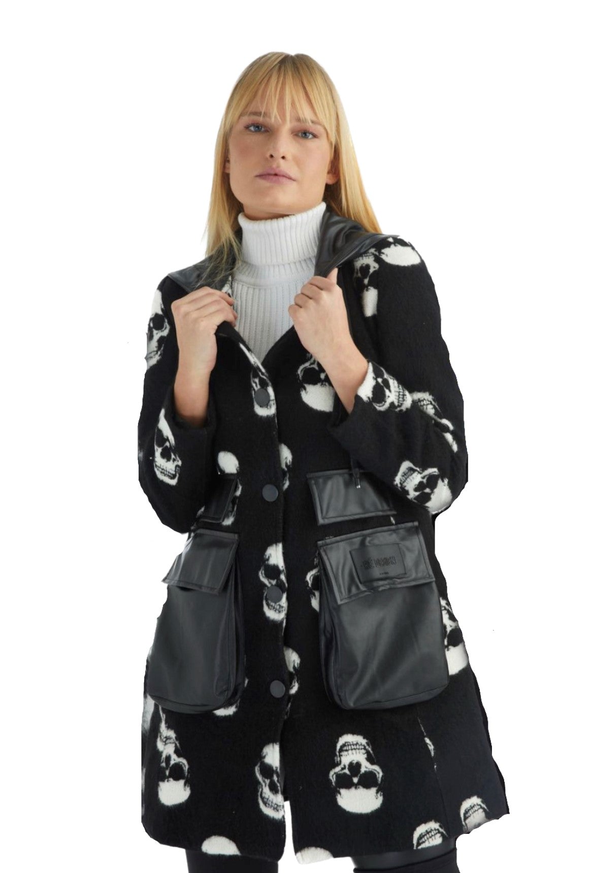 The Pink Door Black Skull Coat