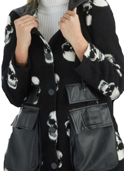 The Pink Door Black Skull Coat