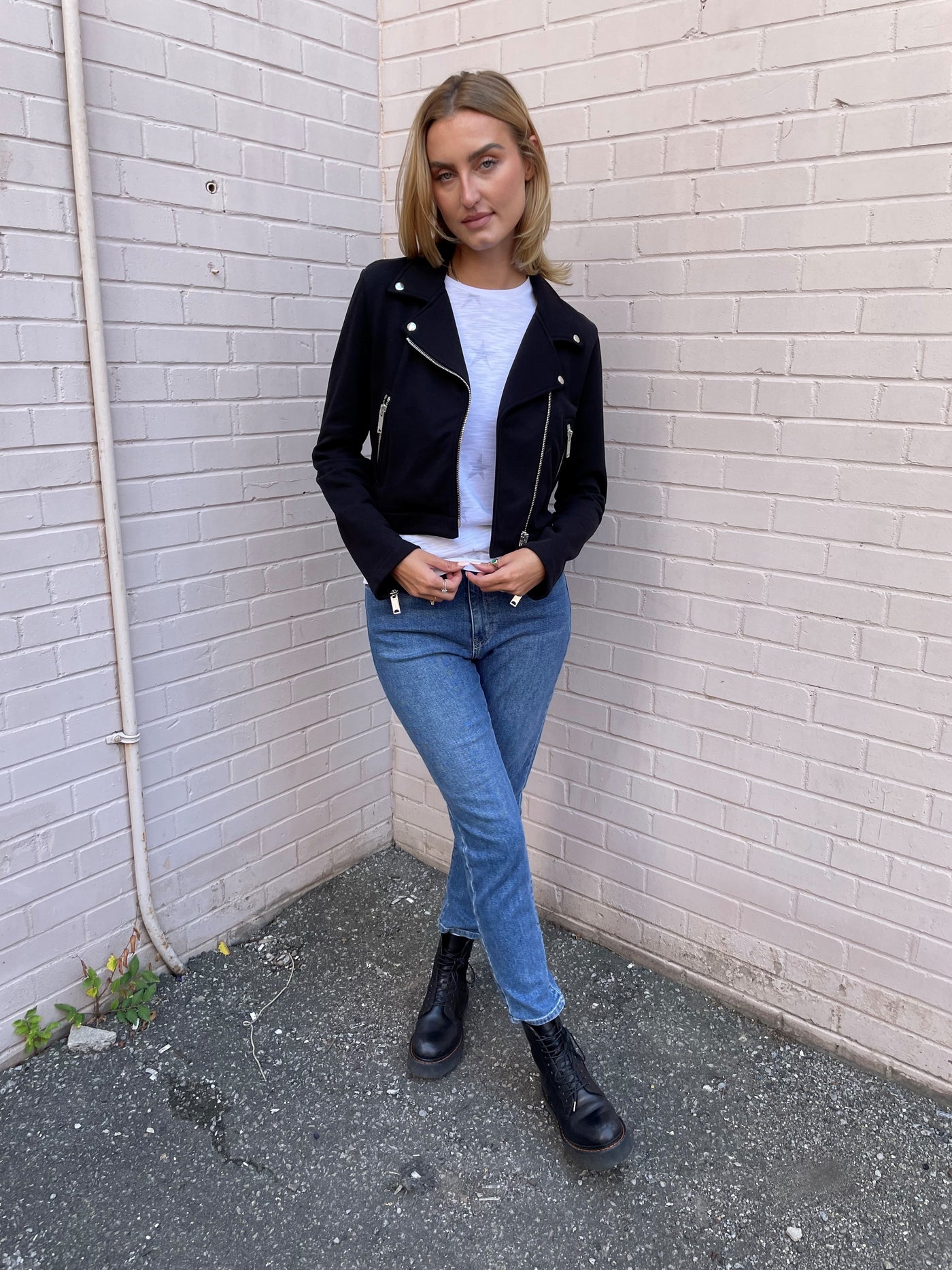 CHRLDR Terry Black Moto Jacket