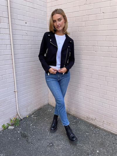 CHRLDR Terry Black Moto Jacket