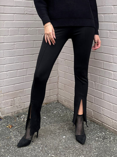 Madison The Label Henley Black Pull On Zip Pants
