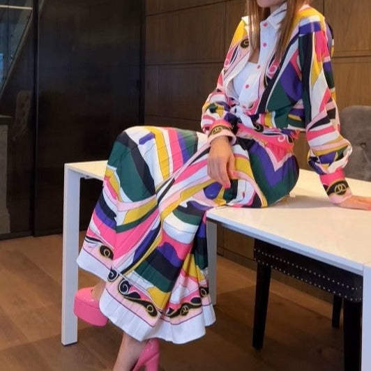The Pink Door Retro Multi Colour Top