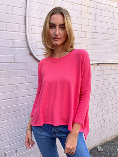 Stark X Soft Solid Wide Body Sweater - Rosey