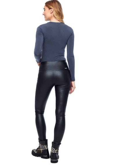 ILTM Vicky Black Faux Leather Leggings