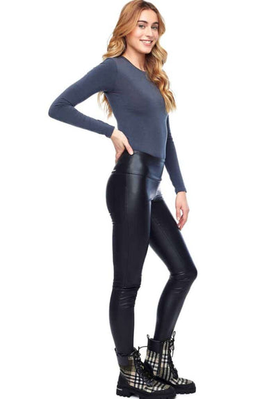 ILTM Vicky Black Faux Leather Leggings