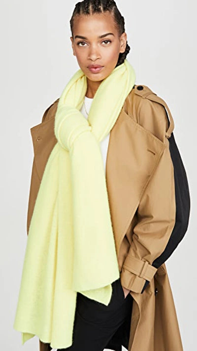 White + Warren 100% Cashmere Travel Wrap - Neon Daffodil