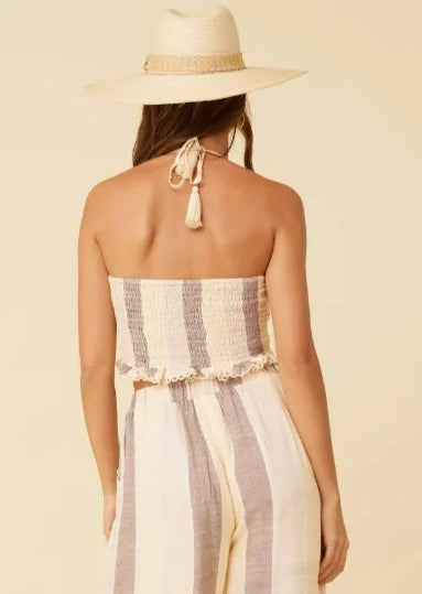 Surf Gypsy Striped Lace Bandeau