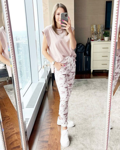 Charlotte&Avery Cap Sleeve Tee Taupe