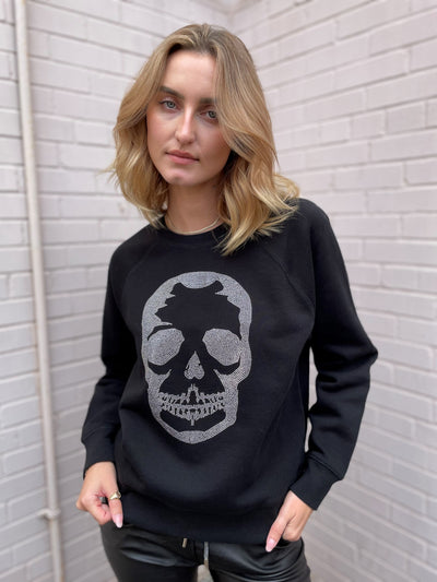 Zadig & Voltaire Skull Strass Rhinestone Sweatshirt - Black