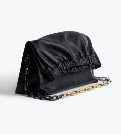 Zadig & Voltaire Rockyssime Lambskin Tricolour Chain Strap - Black