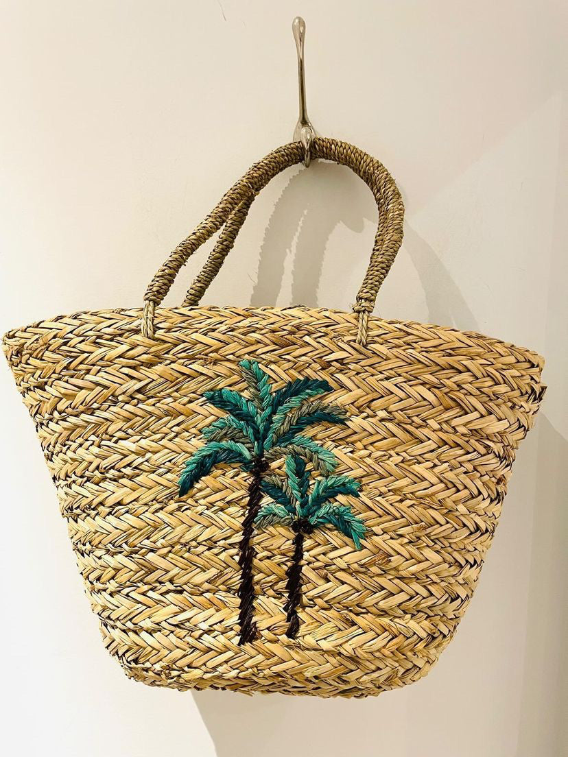 MOLLY BRACKEN Straw Beach Bag - Coconut Tree
