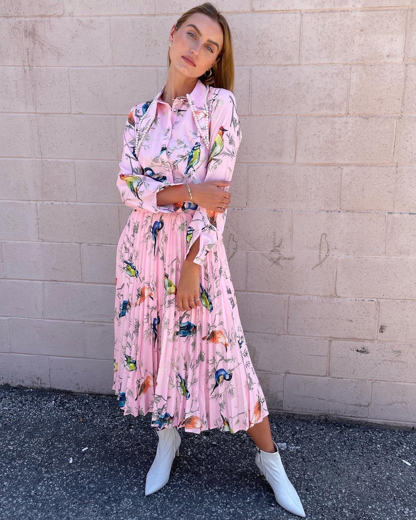 The Pink Door High Waisted Striped Pant - Multicolour