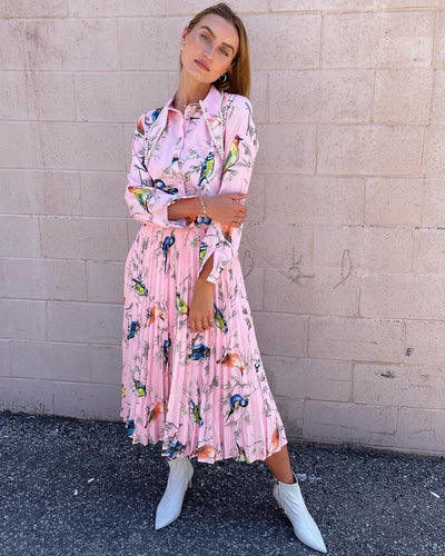 The Pink Door High Waisted Striped Pant - Multicolour