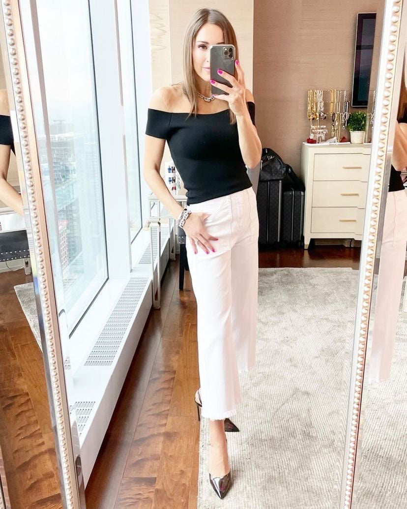 GALITA Bandage Style Off Shoulder Top - Black