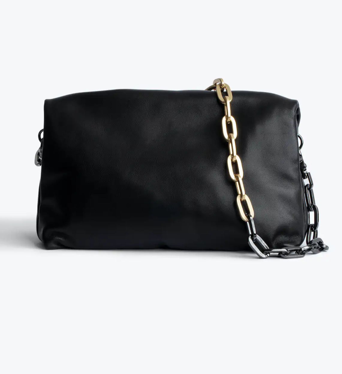 Zadig & Voltaire Rockyssime Lambskin Tricolour Chain Strap - Black