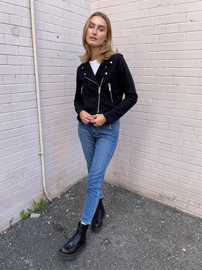 CHRLDR Terry Black Moto Jacket