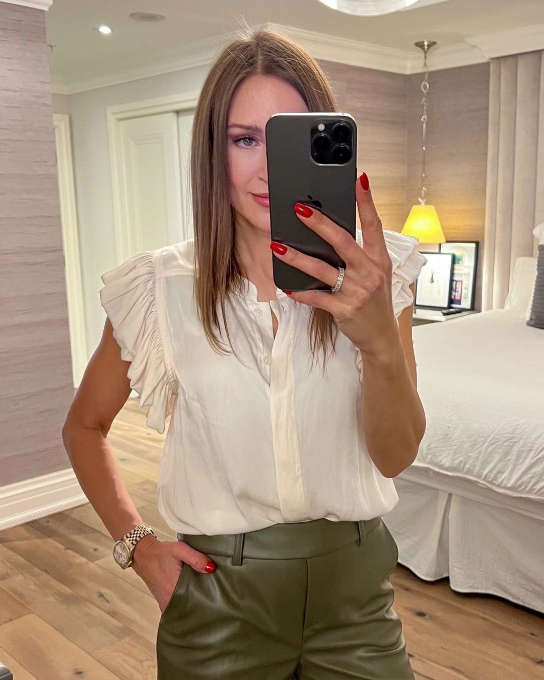 Zadig & Voltaire Tiza Satin Blouse - Mint Green