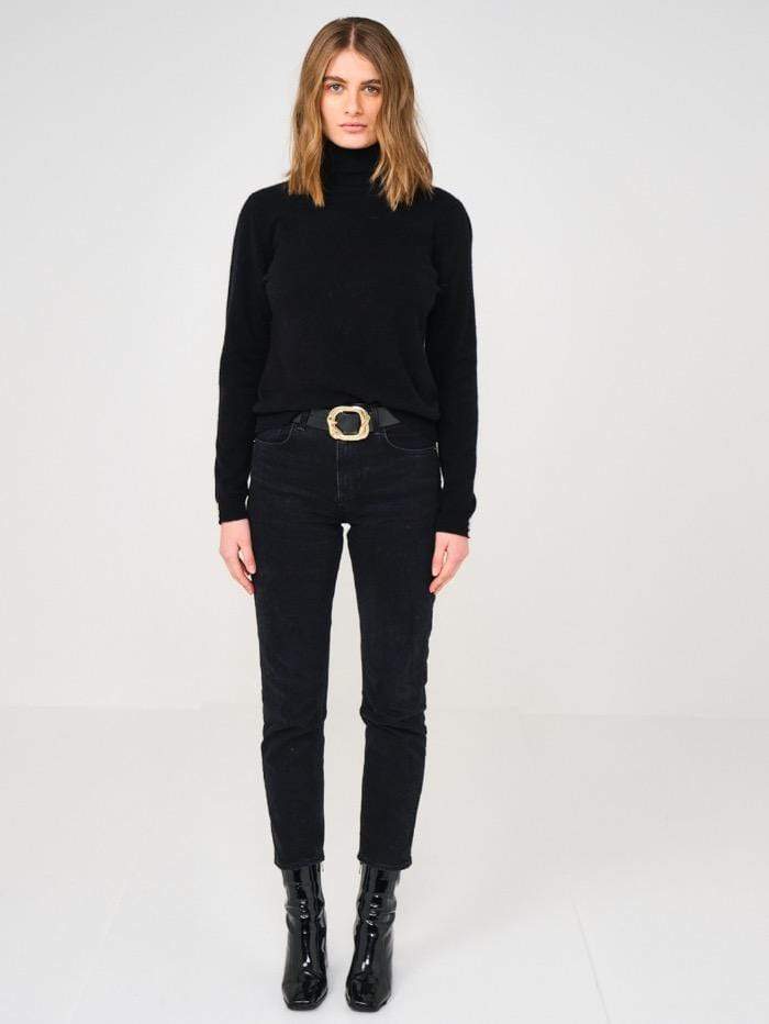 Brodie Roll Neck Sweater - Black