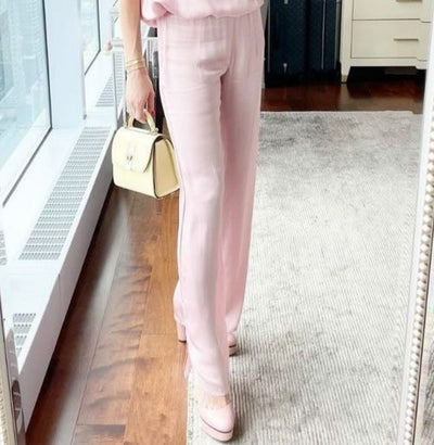 STARK X Silky Side Slit Pant - Dusty Rose