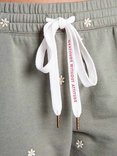 PJ Salvage Happy Vibes Daisy Jogger - Olive