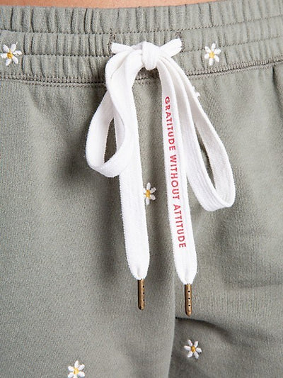 PJ Salvage Happy Vibes Daisy Jogger - Olive