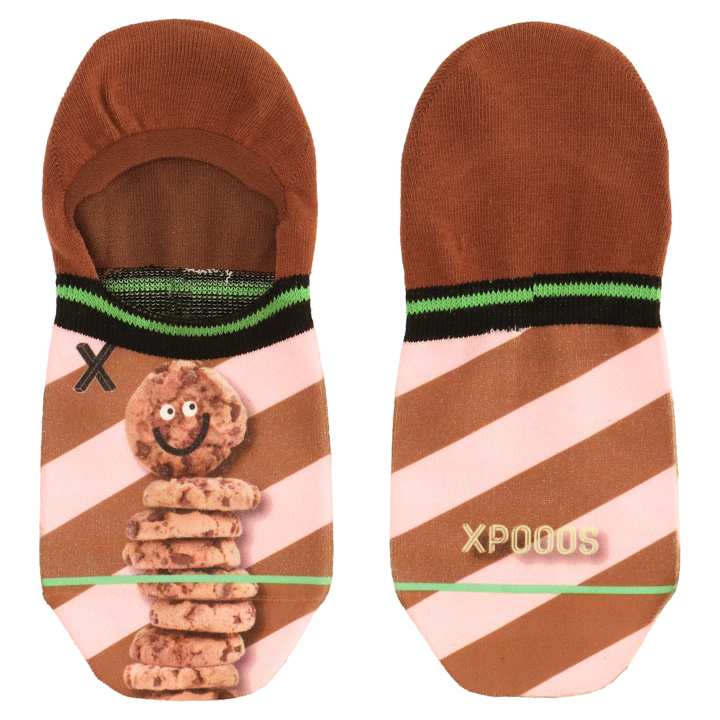 XPOOOS Cookie Pile Footies Socks