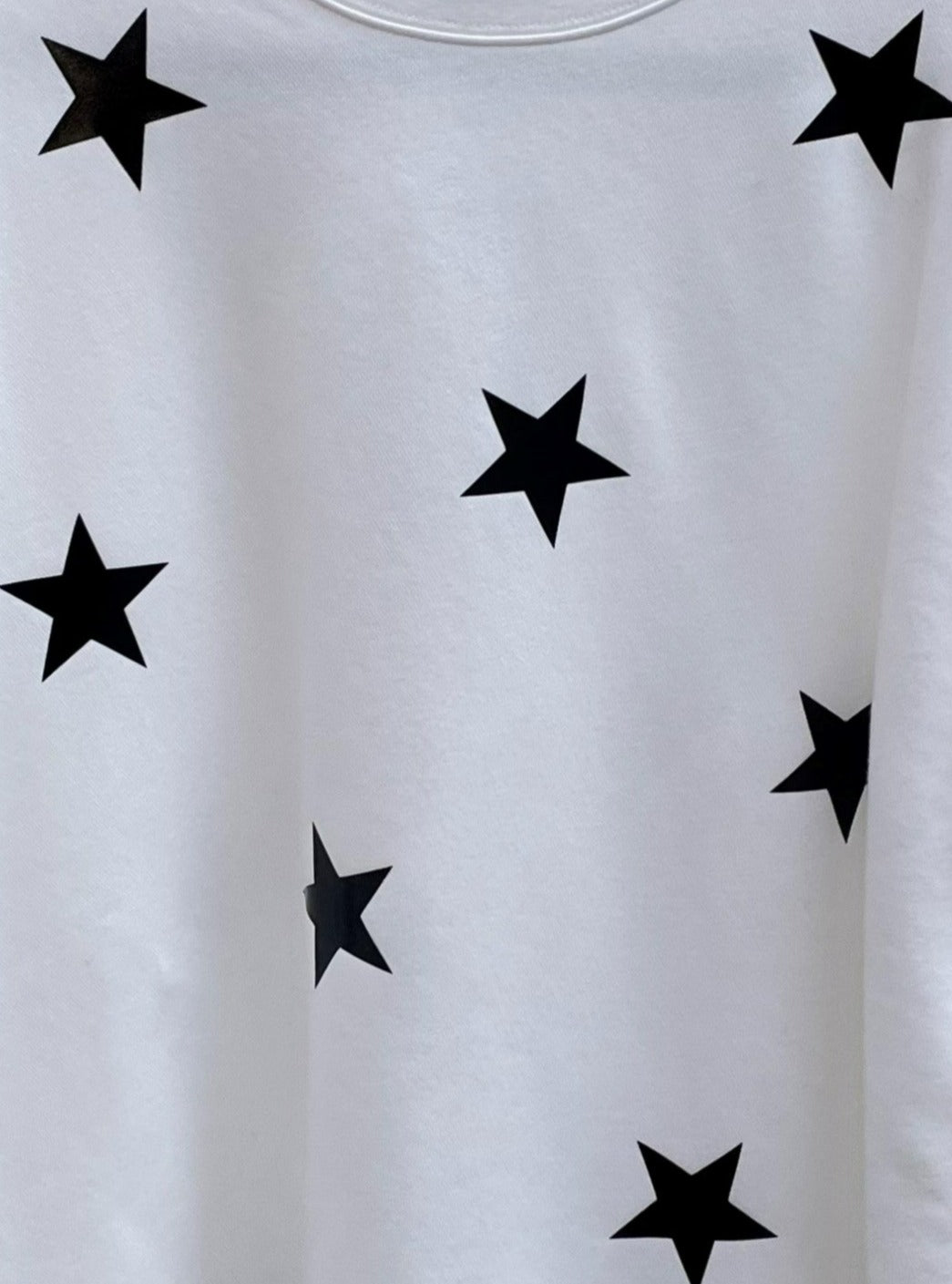 Style Reform White Sweatshirt w/ Black Stars