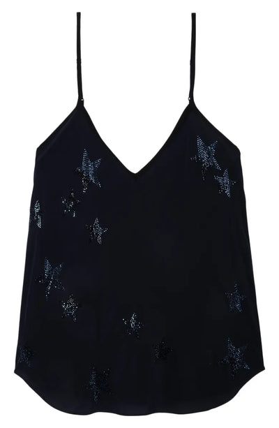 Zadig & Voltaire Strass Embellished Star Cami - Navy