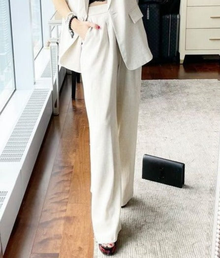 Molly Bracken Linen Pant Beige