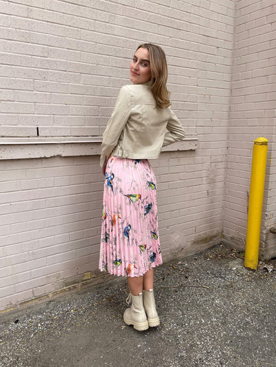The Pink Door Moto Jacket Bone
