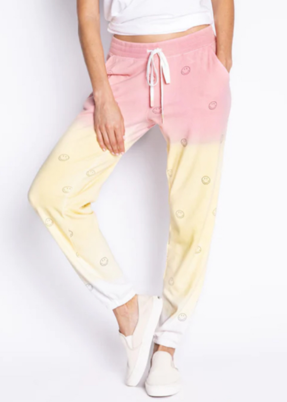 PJ Salvage TieDye Sunset Smiley Pants