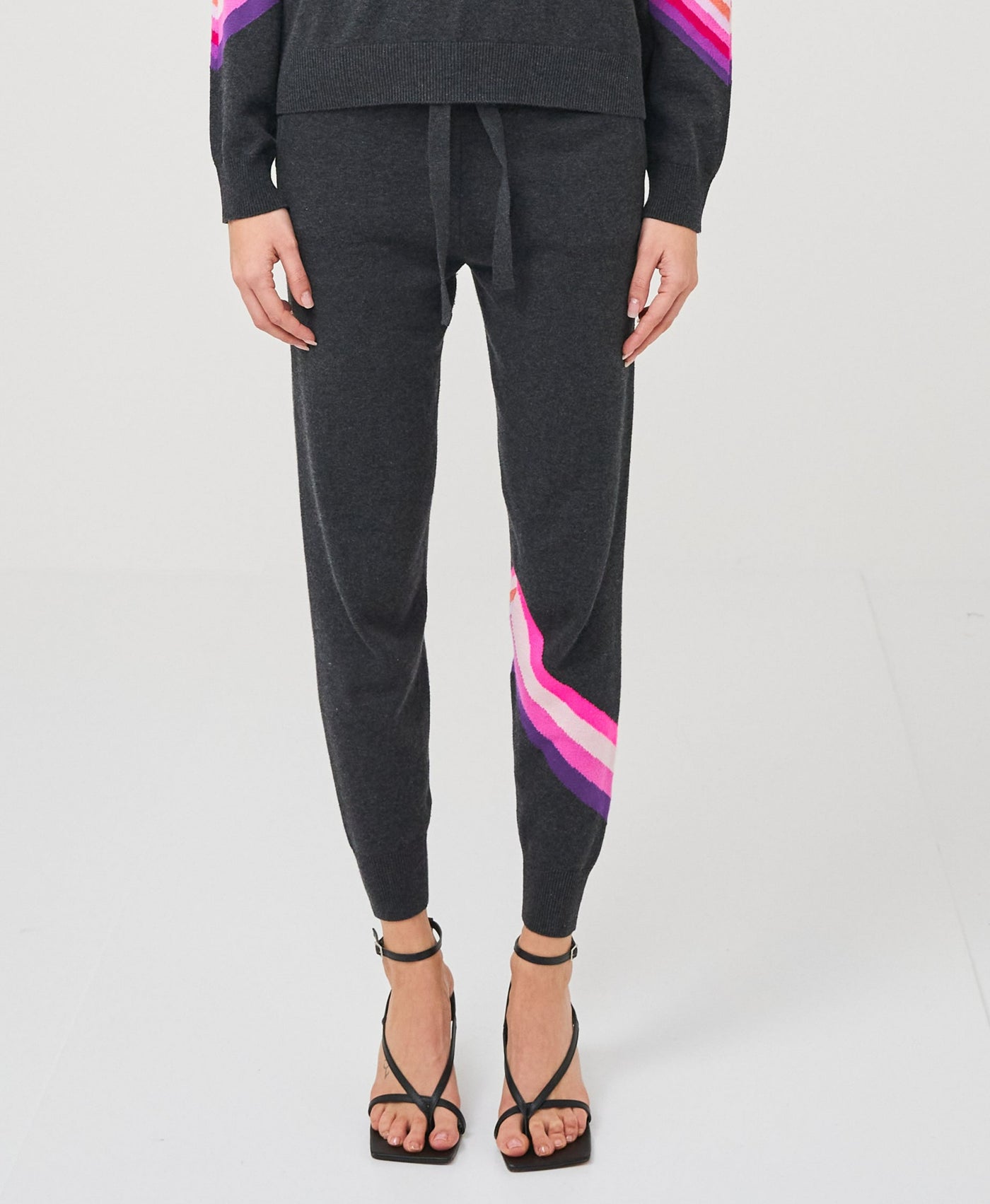 WISPR Funky Chevron Stripe Jogger - Violet