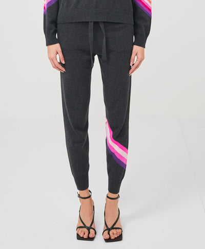 WISPR Funky Chevron Stripe Jogger - Violet