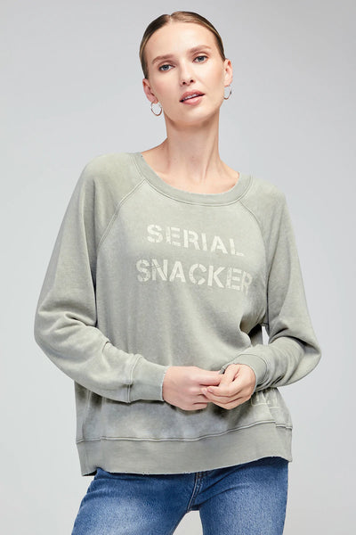 WILDFOX “Serial Snacker” Sweatshirt - Seagrass