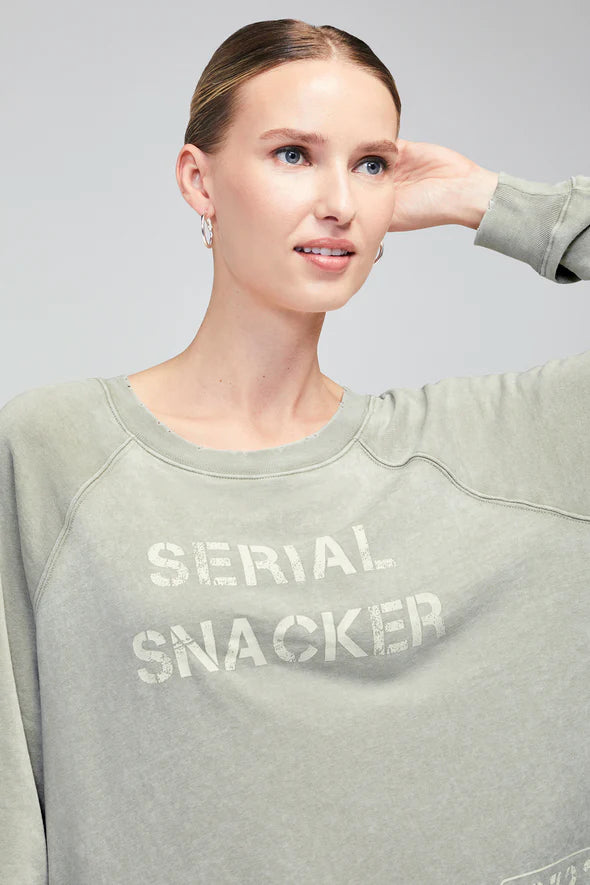 WILDFOX “Serial Snacker” Sweatshirt - Seagrass