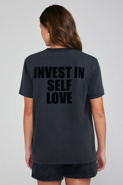 WILDFOX Self Love Ryan Ex BF Top - Washed Black