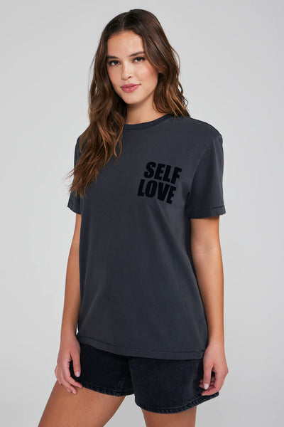 WILDFOX Self Love Ryan Ex BF Top - Washed Black