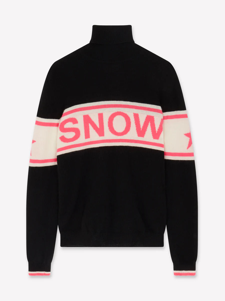 Brodie “Snow Babe” Roll Neck Sweater - Black/White