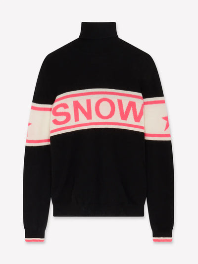 Brodie “Snow Babe” Roll Neck Sweater - Black/White