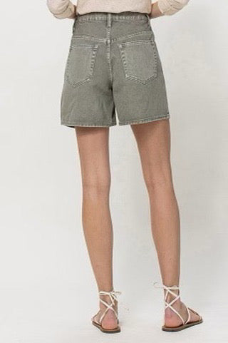 Vervet Olive Denim Shorts