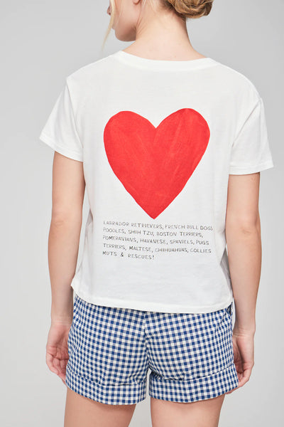WILDFOX I Love Dogs Charlie Top - White