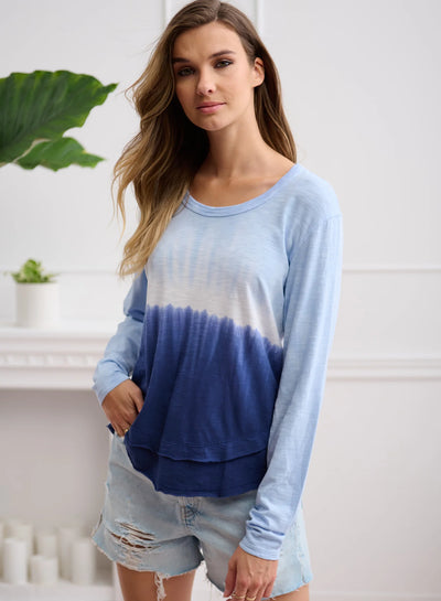 CHRLDR Ava L/S Mock Layer T-shirt - Indigo