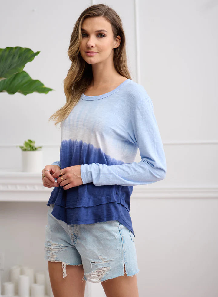 CHRLDR Ava L/S Mock Layer T-shirt - Indigo
